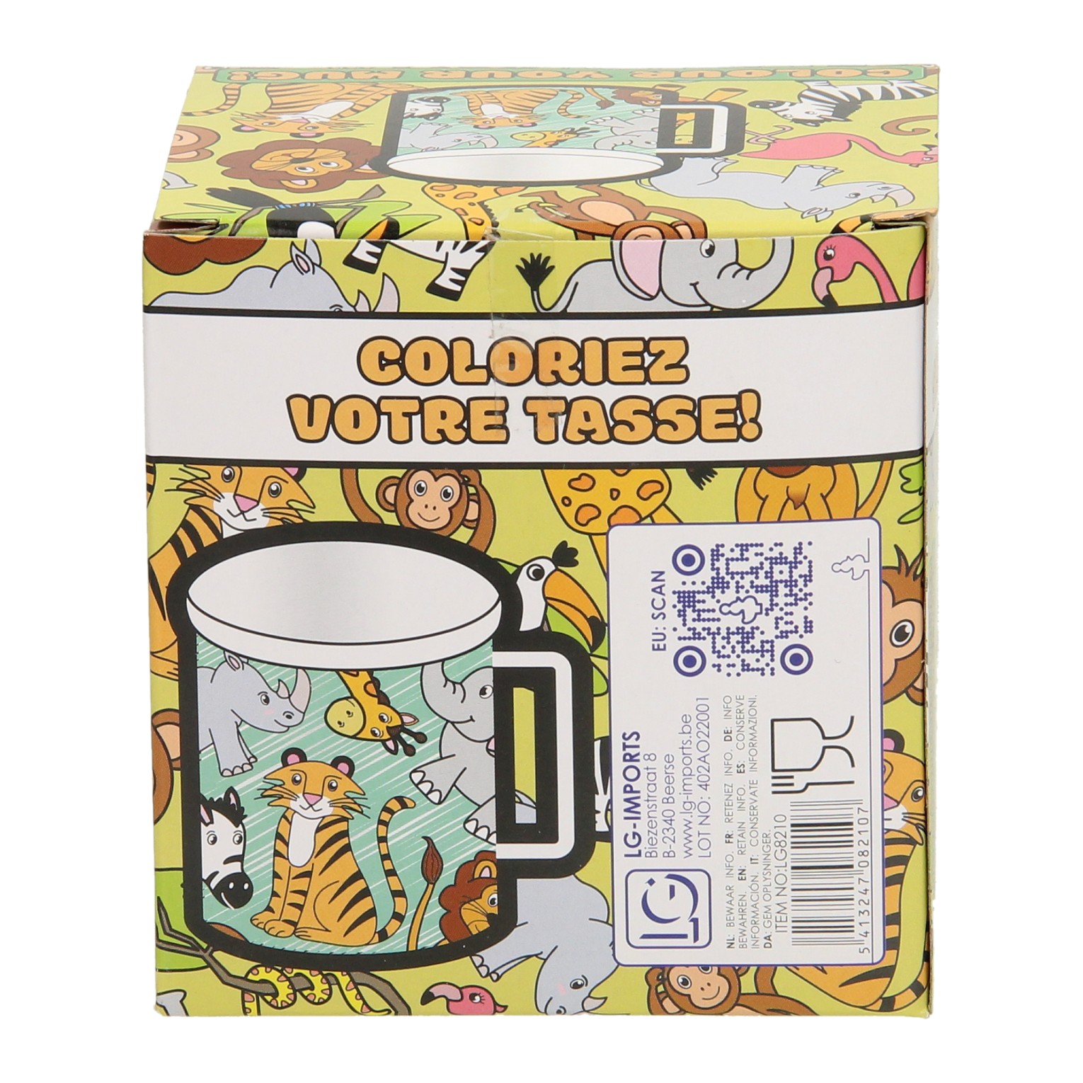 Kleur je eigen Mok Wilde Dieren