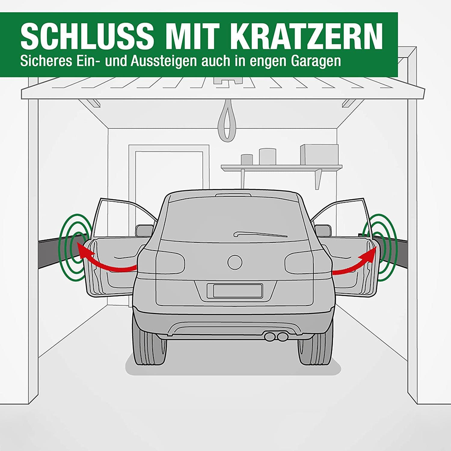 (2mx20cm) Garagenwand Stoss Schutz Selbstklebender Auto Türe Kollisionsschutz - Grau