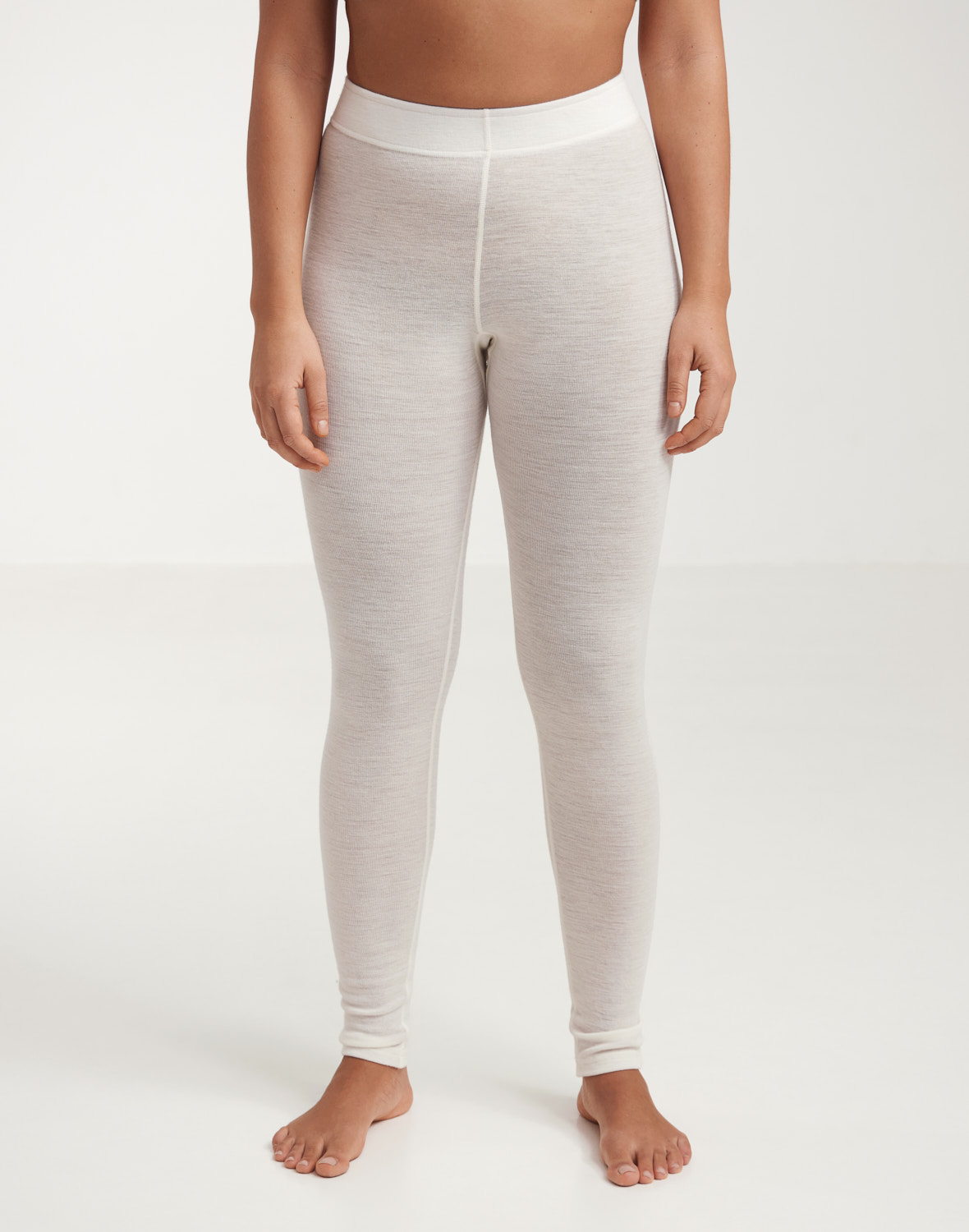 Legging met brede elastische band van merinowol voor dames