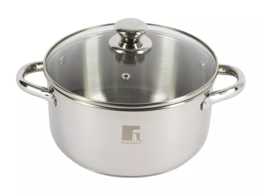 Set de 3 casseroles (Ø16Ø18Ø20cm) ALEA avec couvercles Bergner en inox
