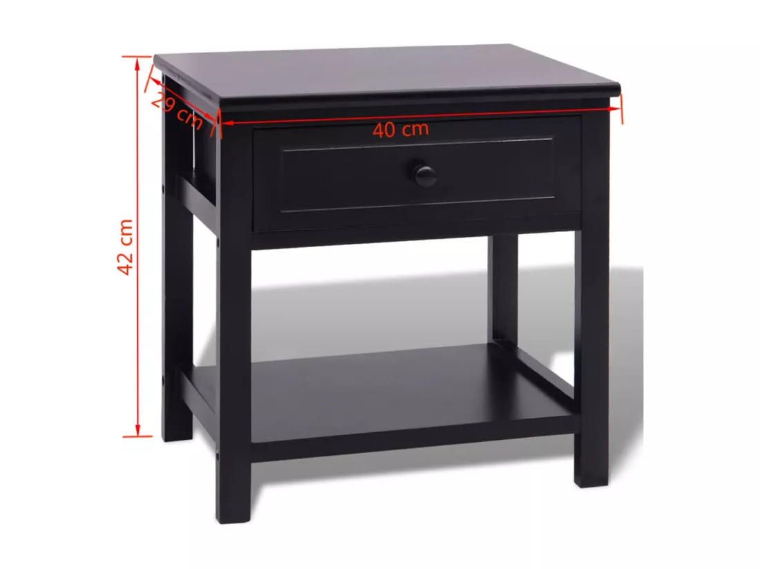Table de chevet Bois Noir