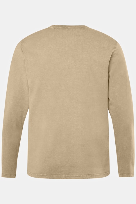 JP 1880 Langarm-Henley, Rundhals mit Knopfleiste, bis 8 XL