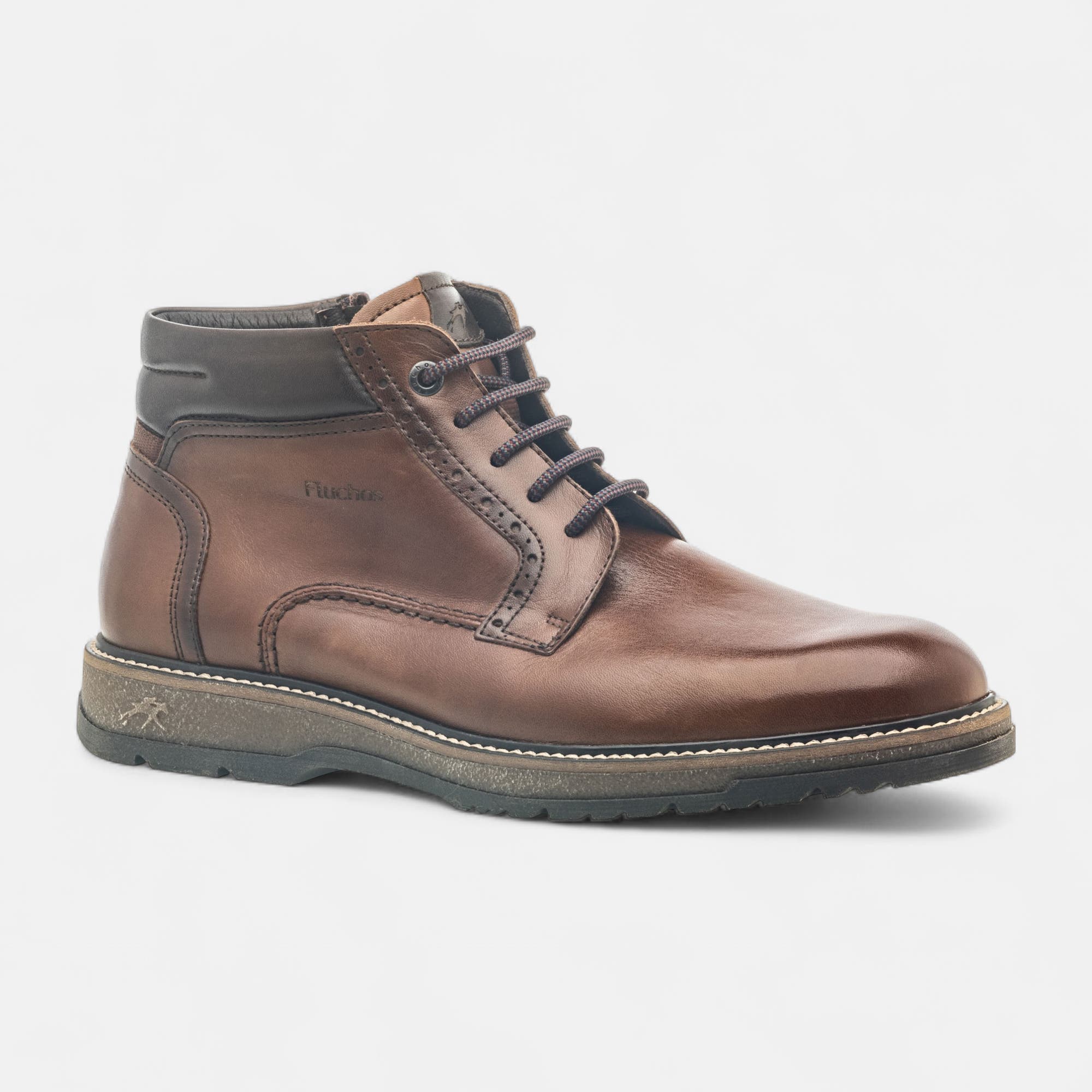 Boots Homme en cuir cognac