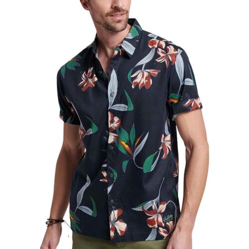 Superdry - VINTAGE HAWAIIAN S/S SHIRT Azul