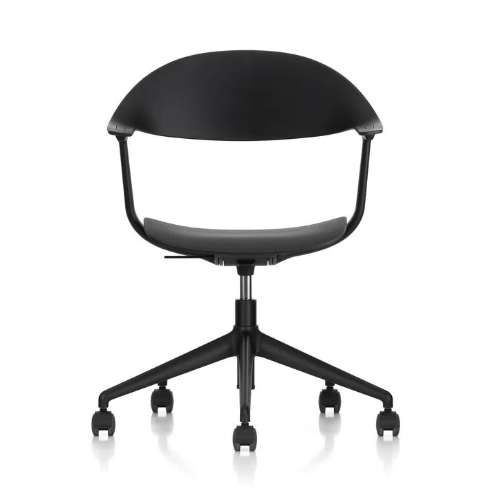 Vitra - Mynt Bürostuhl Fünfsterngestell, basic dark / tiefschwarz (Rollen für Hartboden)