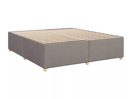 Sommier à lattes de lit avec matelas Taupe 180x200 cm Tissu