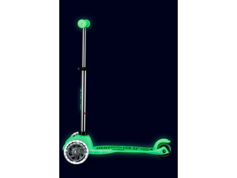 Micro Mobility Kickboard Mini Micro Deluxe Glow LED Limette Scooter für Kinder