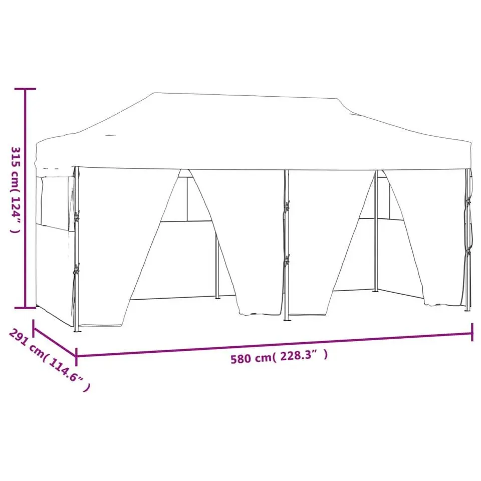 vidaXL - Partytent - Antraciet - Stof