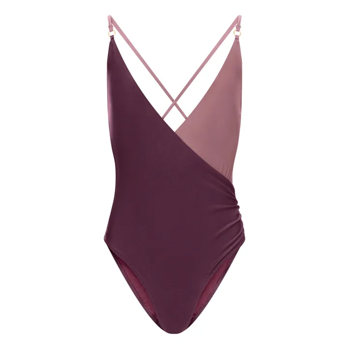 Alma Deia Maillot de bain 1 pièce Bicolore | Aubergine