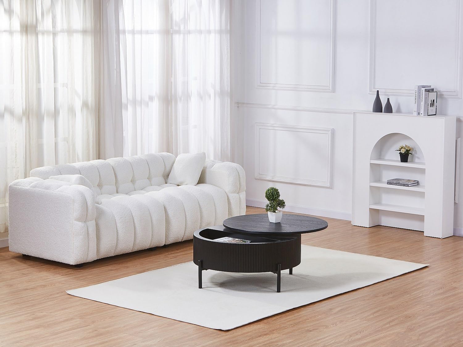 Vente-unique - Couchtisch ñ Schwarz ñ Holz, Panel ñ Norvana