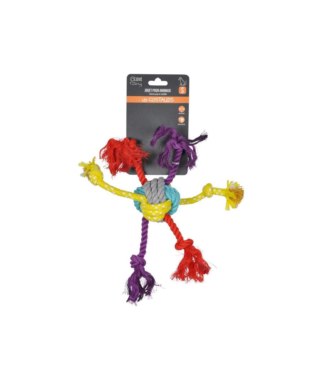 Paris Prix - Jouet Pour Chien corde & 6 Nœuds 30cm Multicolore