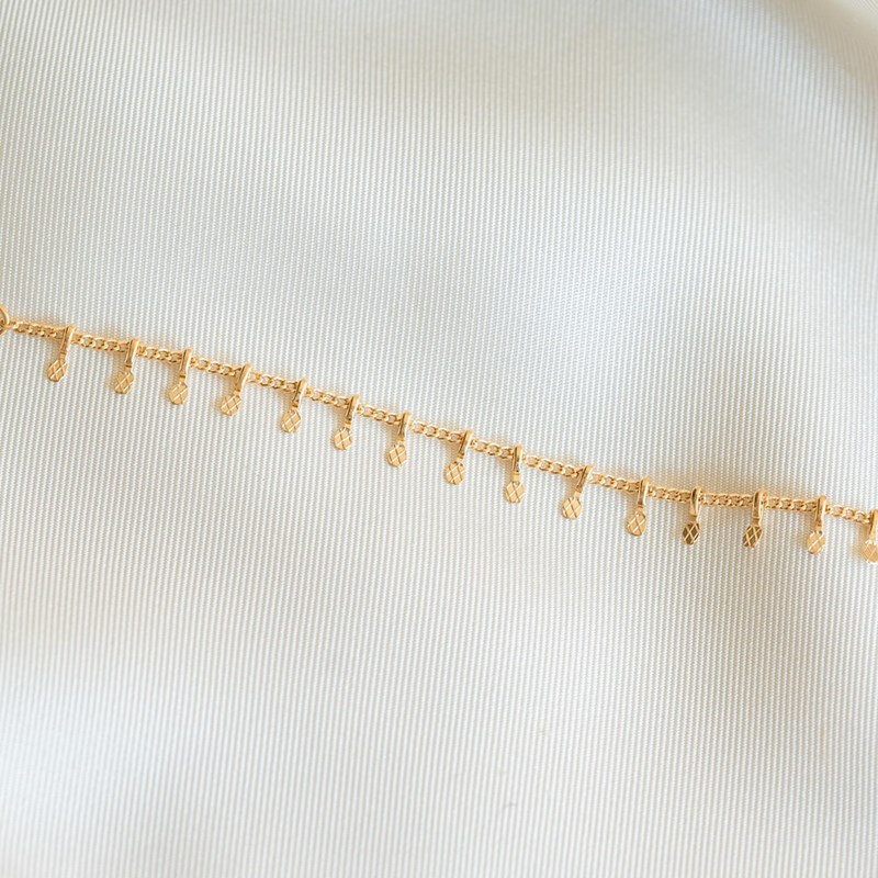 Bracelet Fin Plaqué Or Pampilles