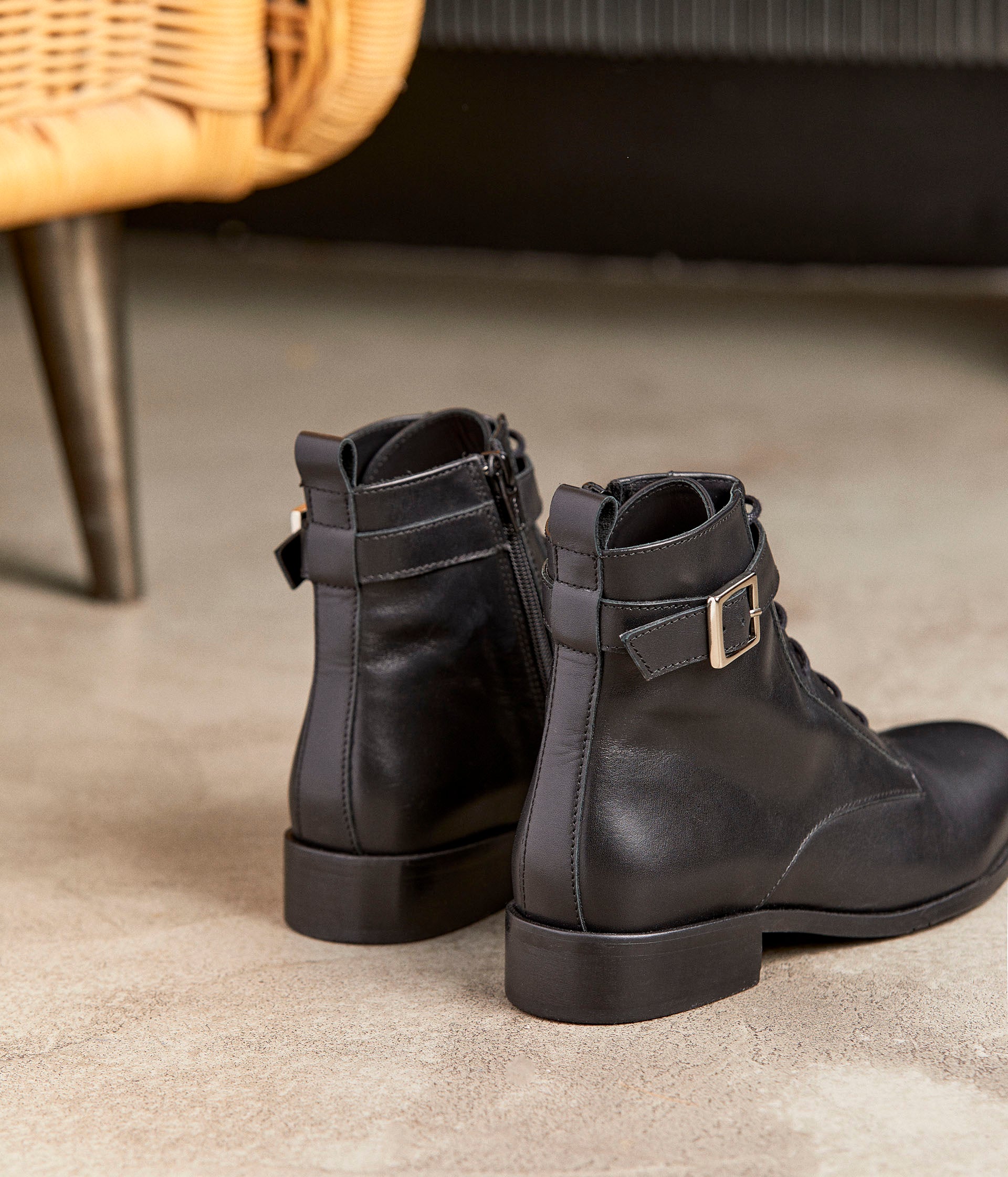 Bottines noires cuir Marc