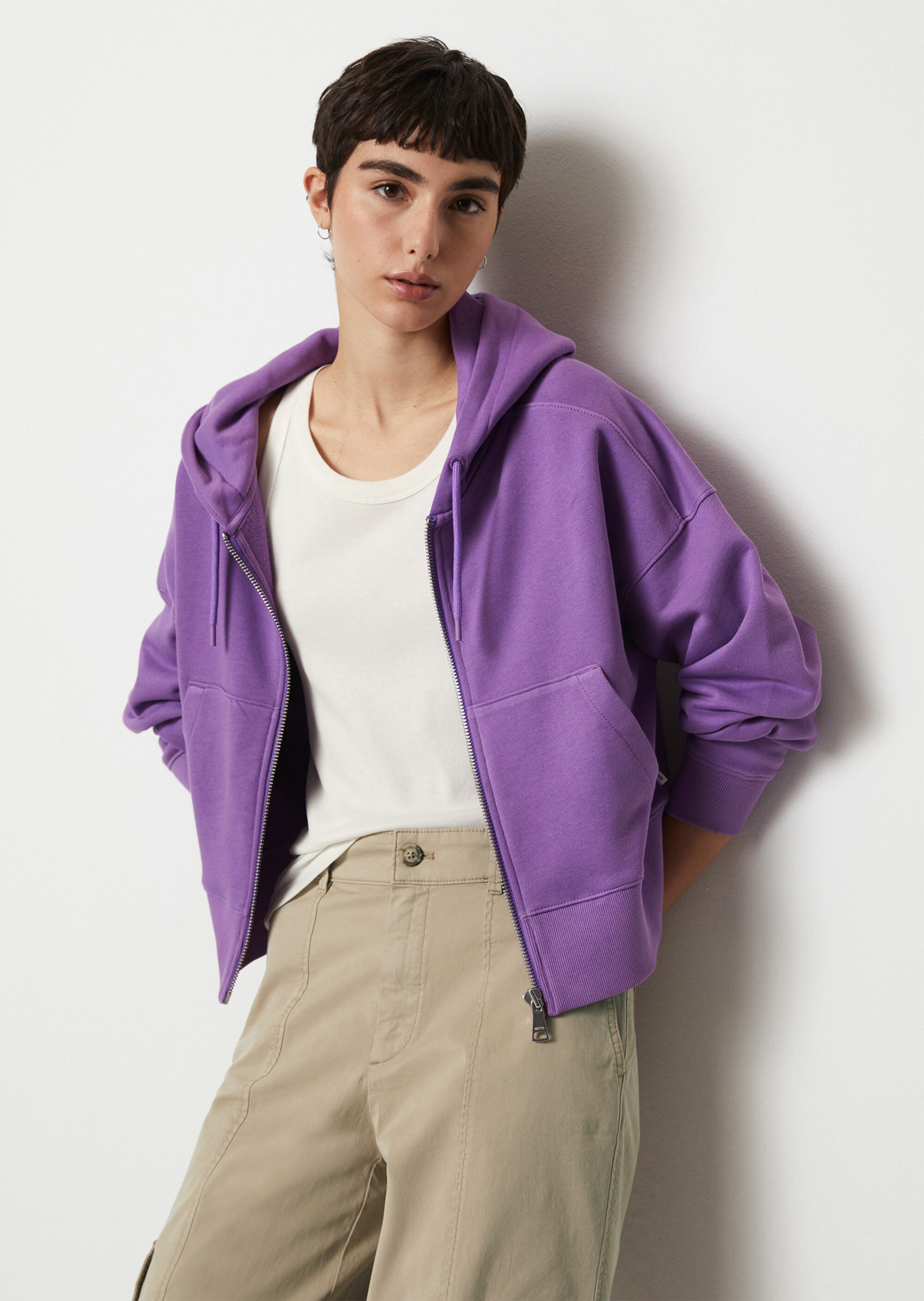 Sweatjacke croppedaus Organic Cotton