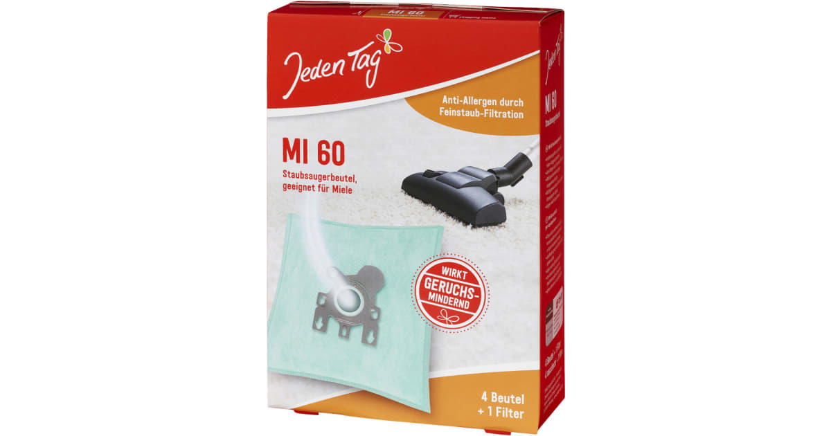 Jeden Tag Staubsaugerbeutel MI60