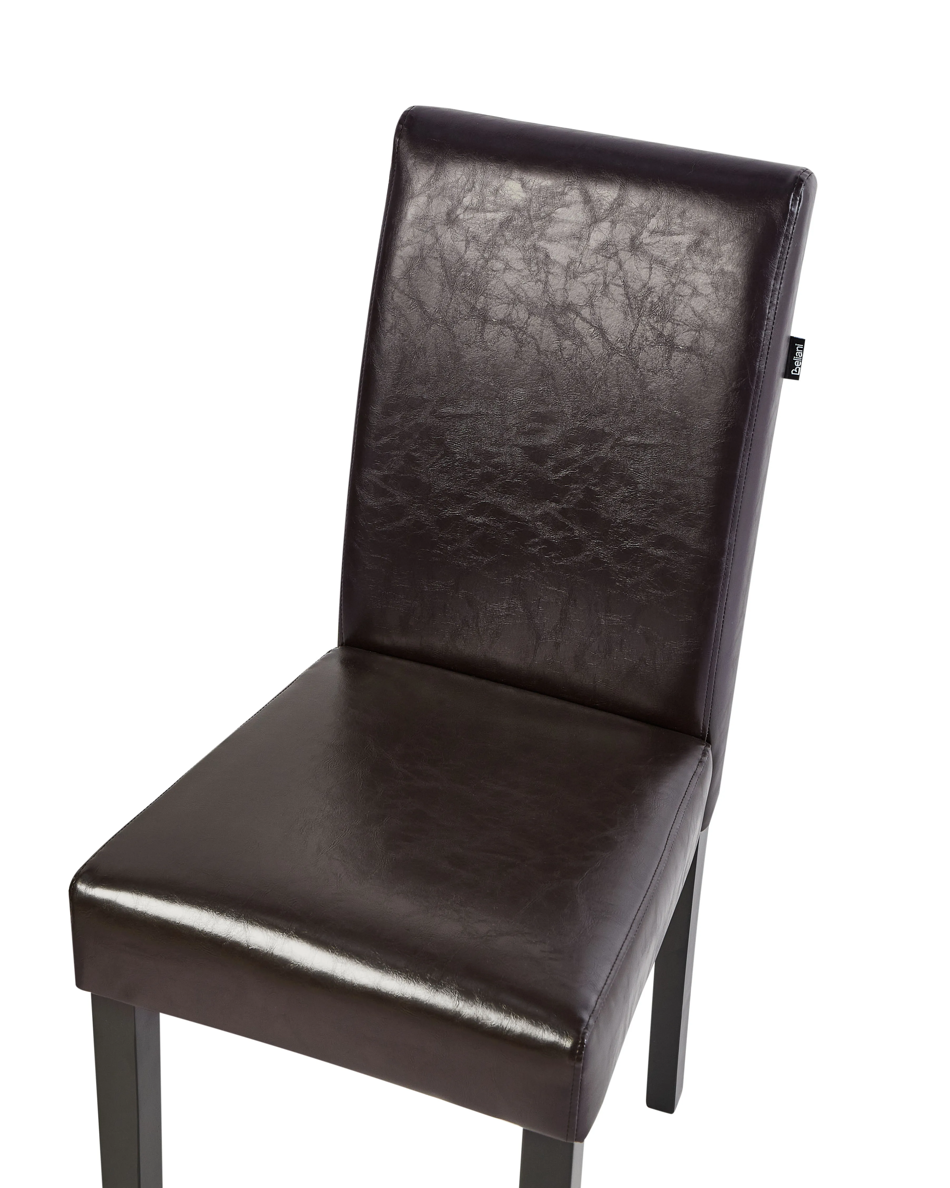 Set van 2 eetkamerstoelen BROADWAY Kunstleer Donkerbruin