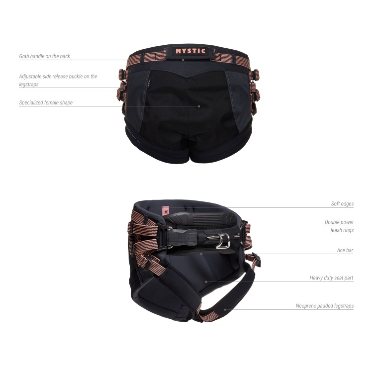 Mystic Passion Seat Harness  / Harnais Women Black