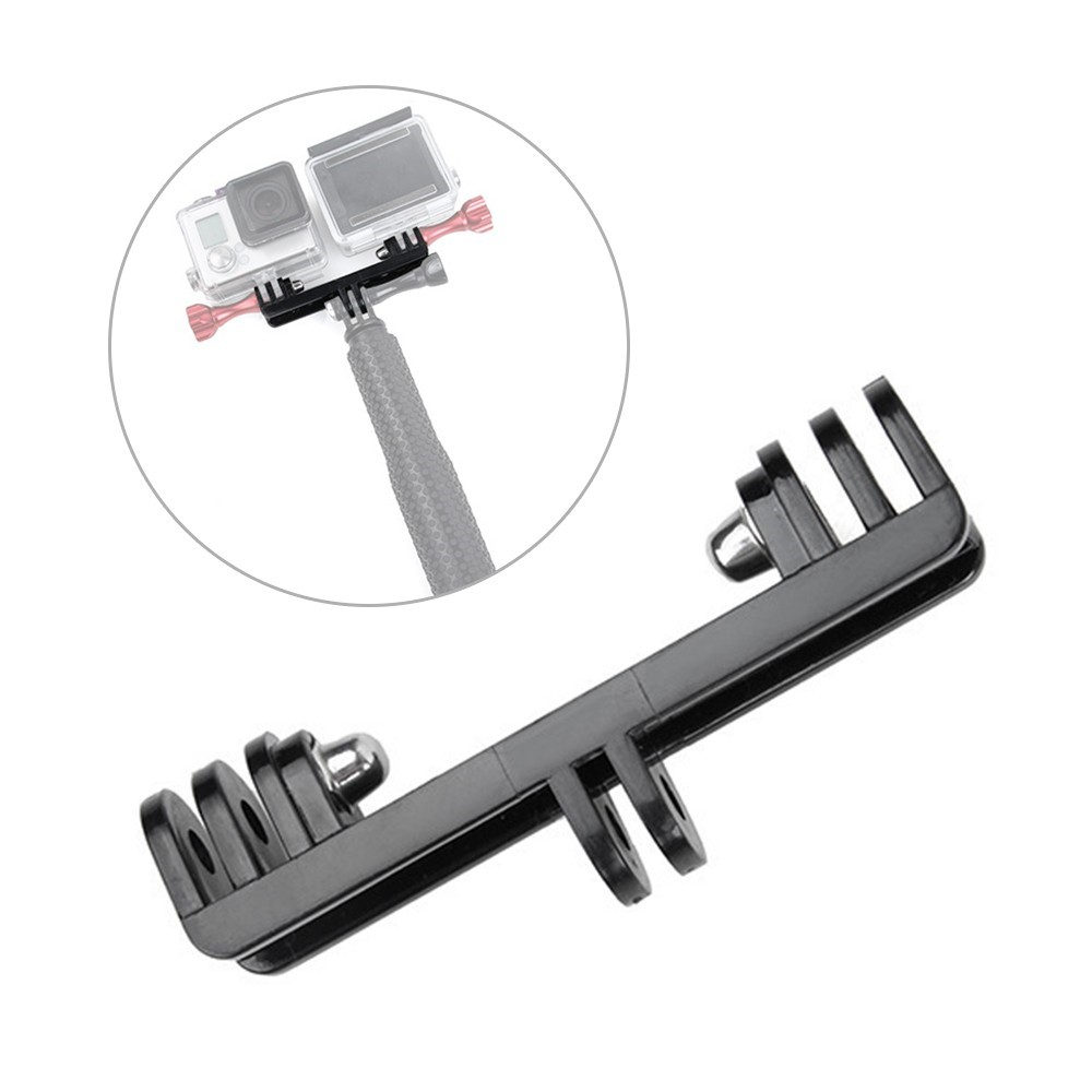 Dual Stativ Mount Adapter Halterung für GoPro - Schwarz