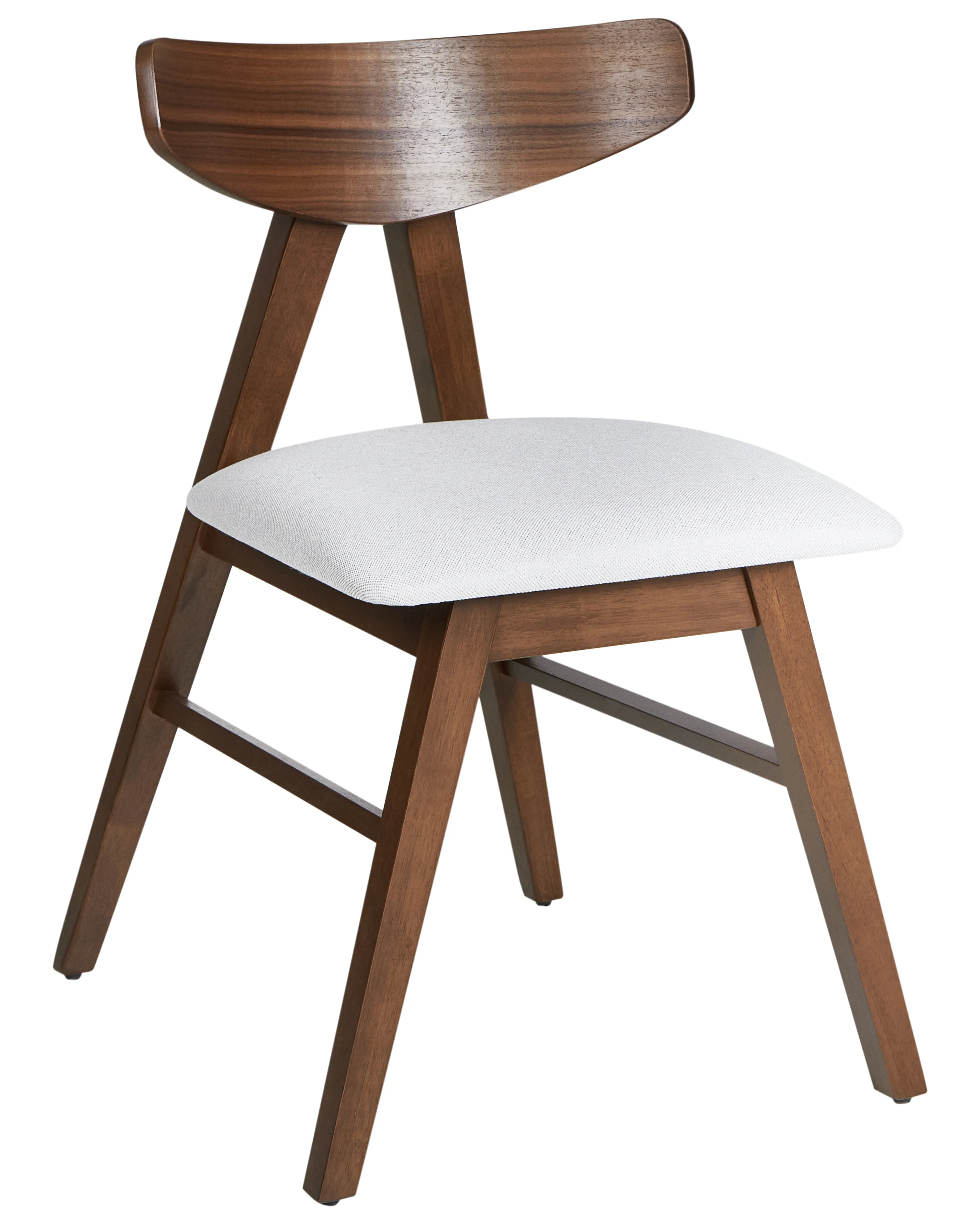Set van 2 eetkamerstoelen LACOTA Hout Donkerbruin/grijs
