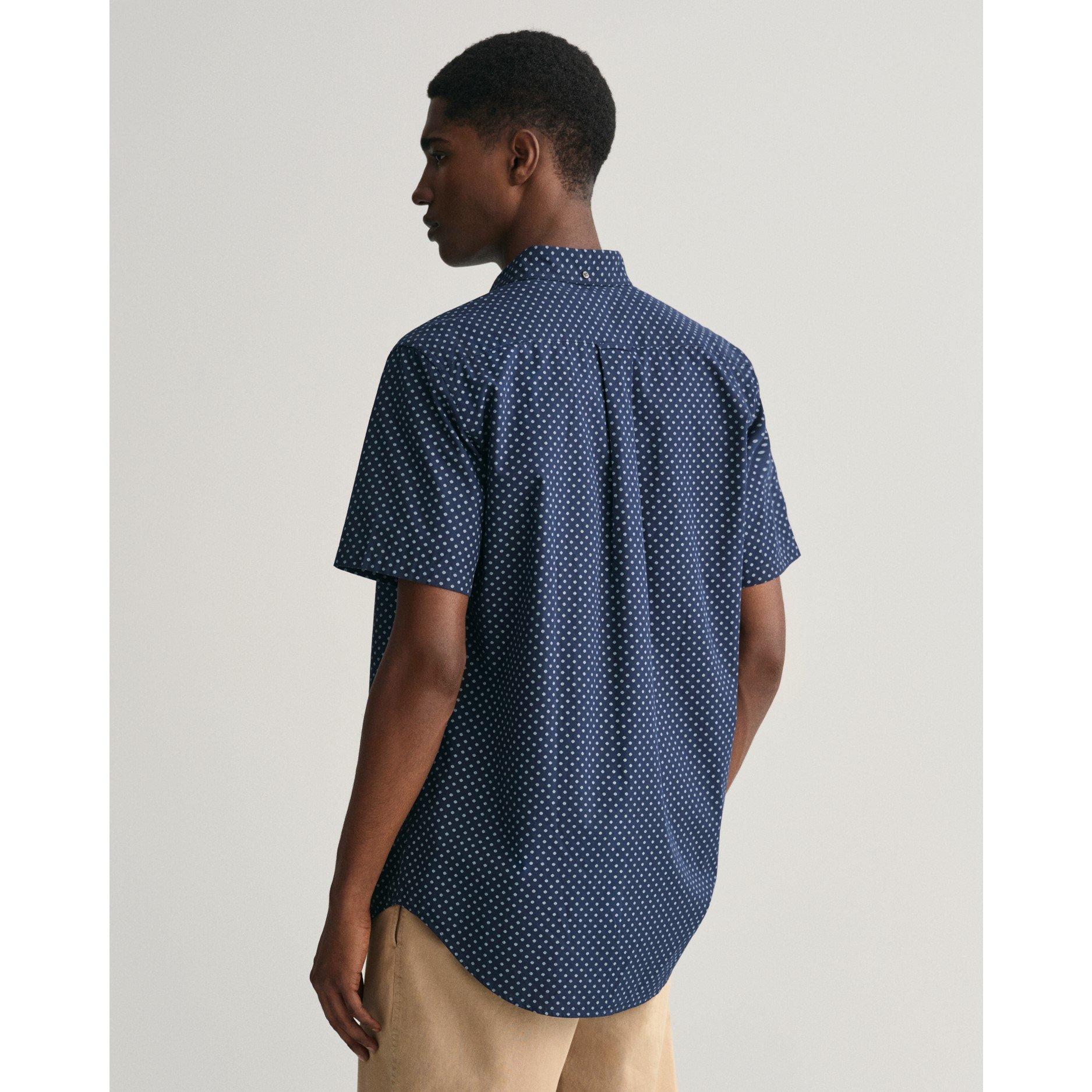 Gant REG MICRO PRINT SS SHIRT MARINE S