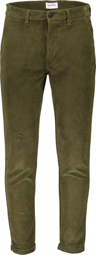 Lindbergh Cropped corduroy pants Grøn