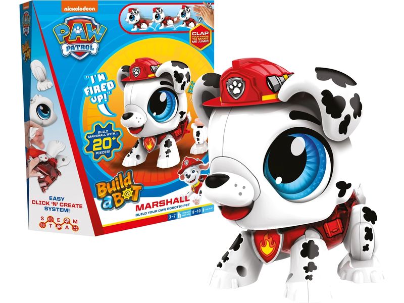 Waldmeier Build a Bot Paw Patrol Marshall Paw Patrol-Roboterhund zum Zusammenbauen