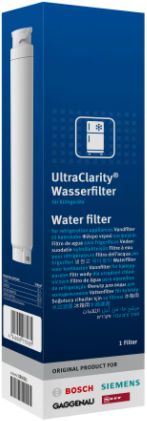 Filtro de água. Filtro de água com carvão ativado (Ultra Clarity). Versões europeias. Não indicado para uso nos EUA. Para encomendas nos EUA, favor solicitar a referência 11034152. 11034151KSZ50UC0