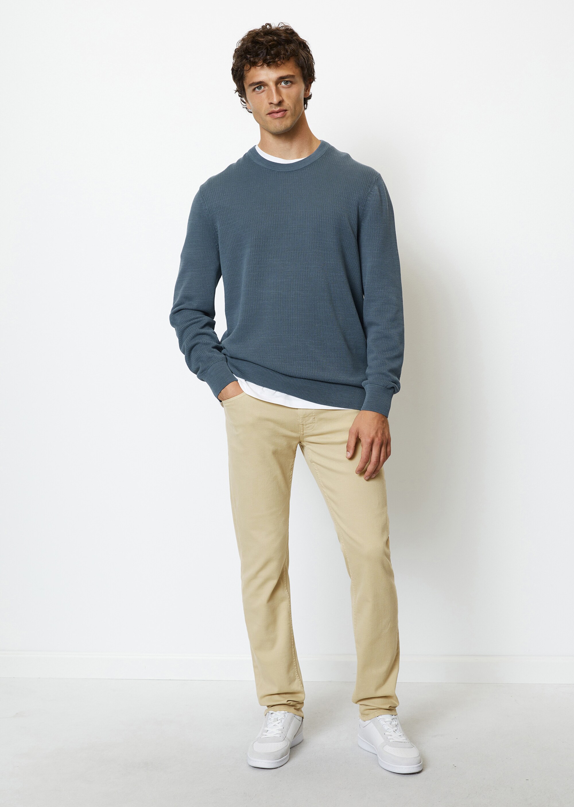 Pullover regular aus fein geripptem Organic Cotton