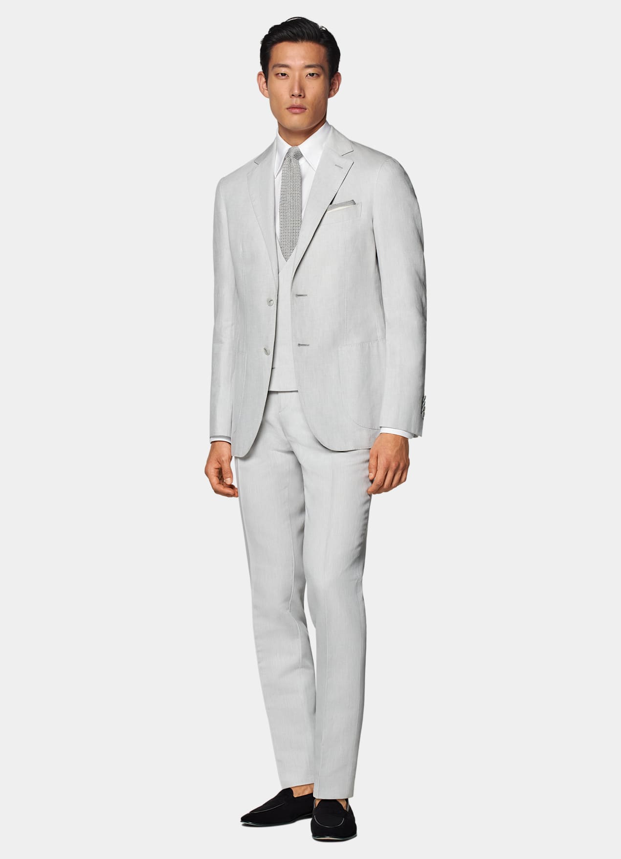 Costume trois pièces Havana coupe Tailored gris clair