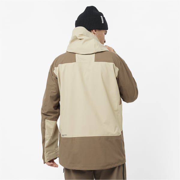 Veste de ski SALOMON ABSOLUTE 3L JKT WHITE PEPPER/SHITAKE