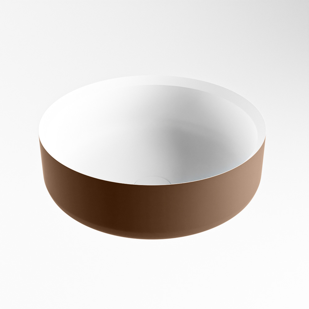 Mondiaz Coss Solid Surface waskom 36cm rust / talc