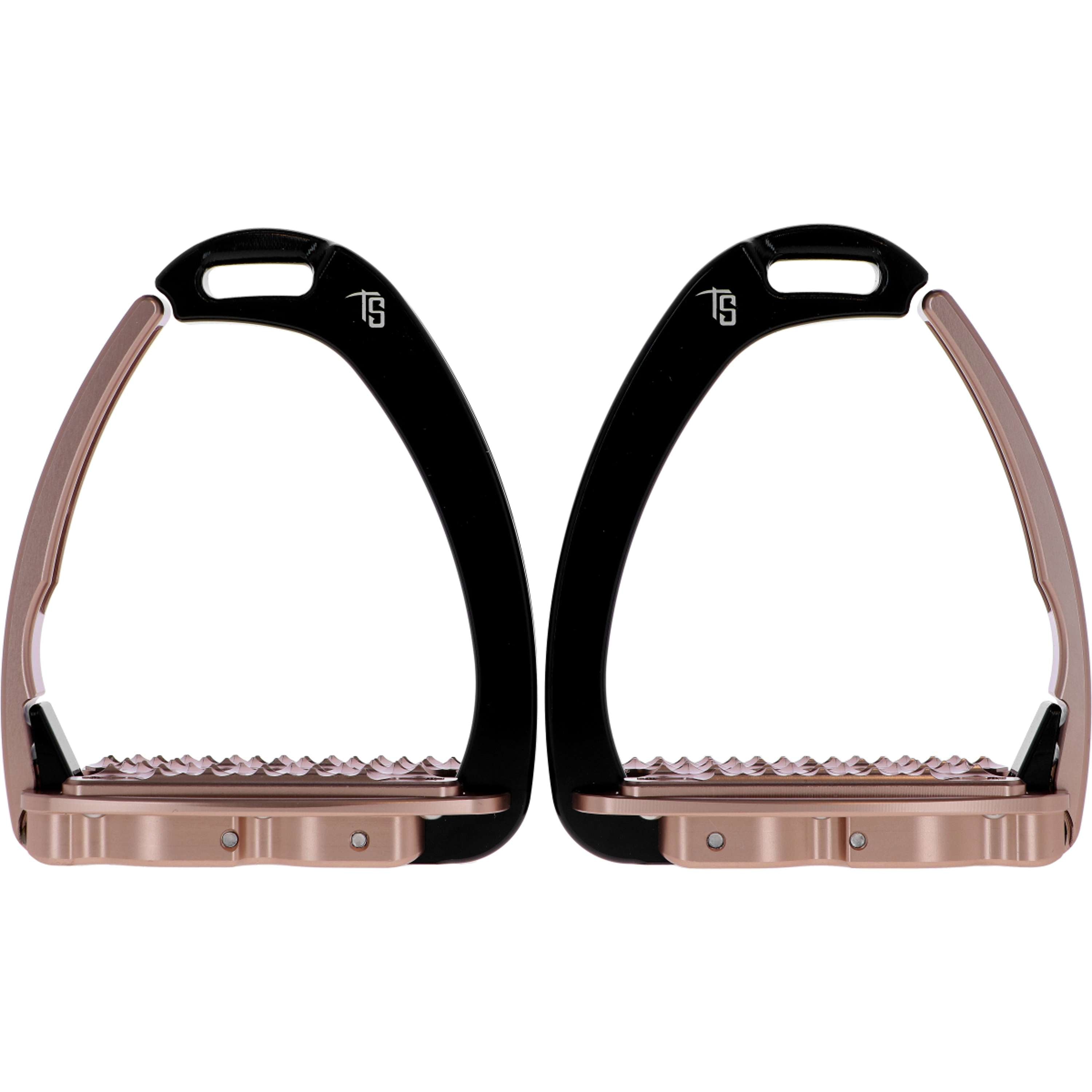 Tech Stirrups Stijgbeugels Venice Sloped Evo Swarovski Zwart/Rosegoud