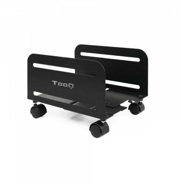 TooQ Suporte p/ Caixa de PC 10Kg c/ Rodas Preto