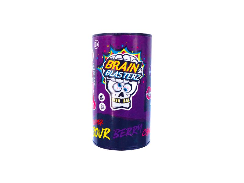 Brain Blasterz Berry Tub 48 g Erfrischende Kaubonbons mit Beeren-Geschmack