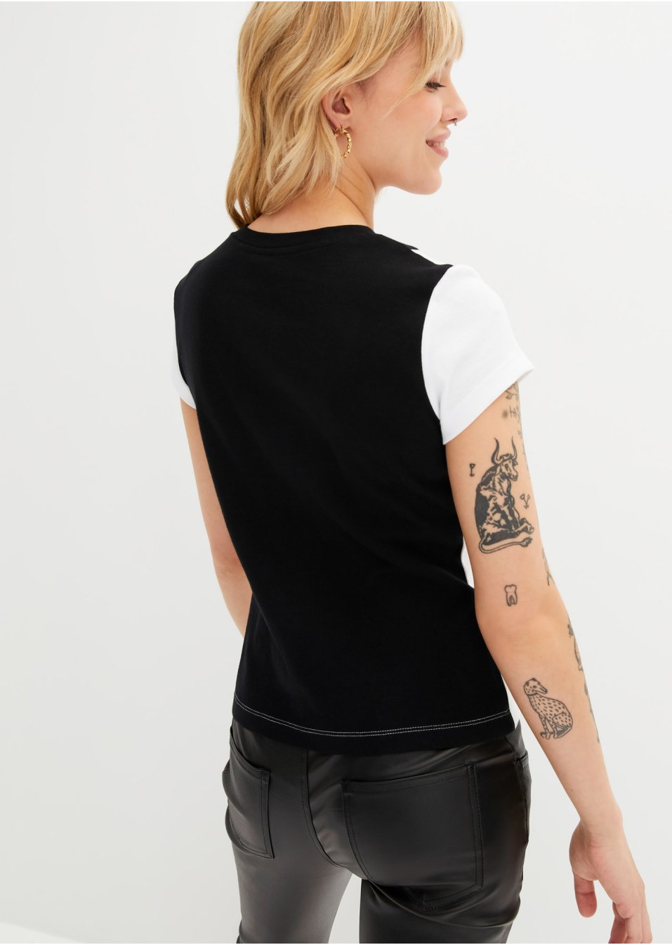 T-shirt color block en coton