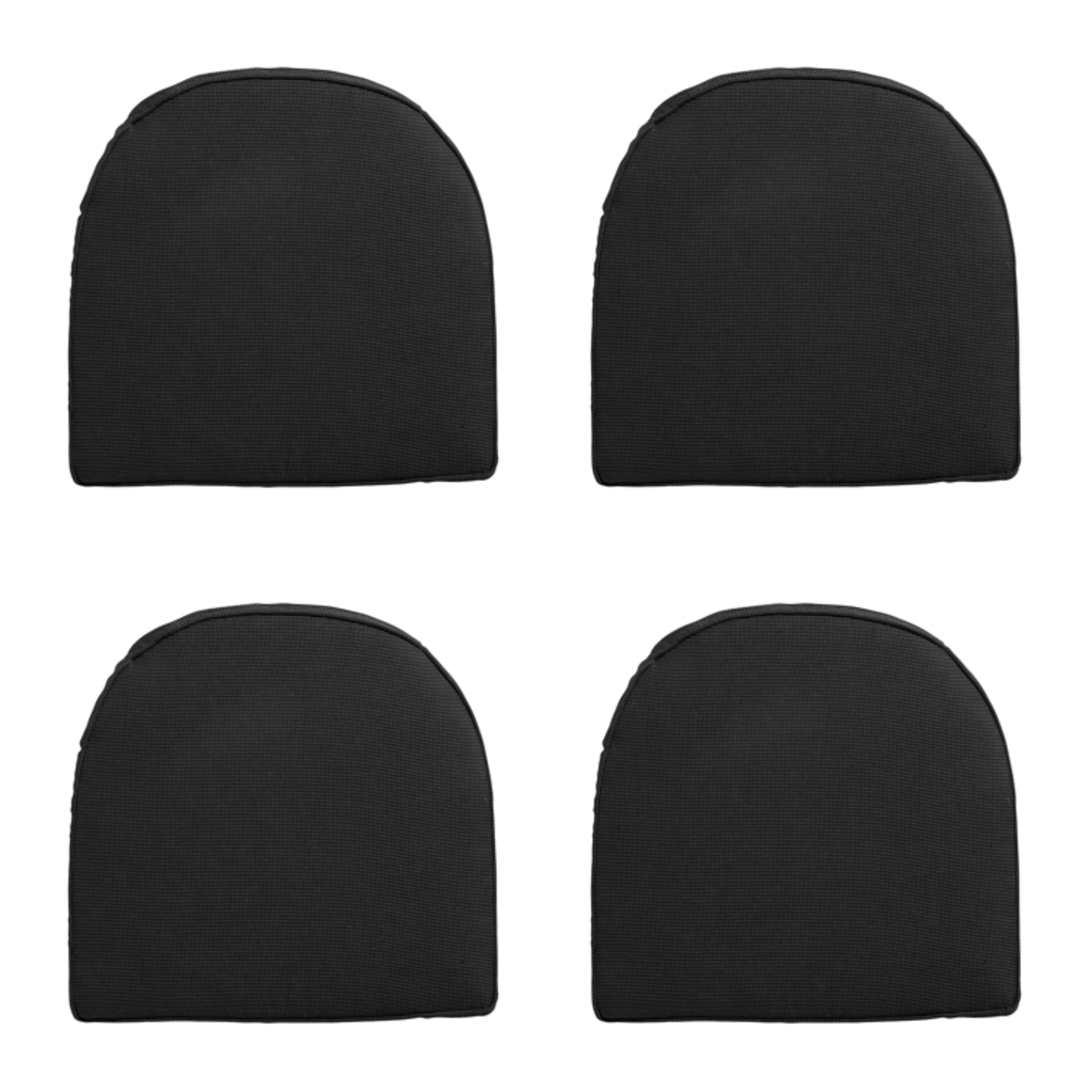 Madison Rib black Zitkussen York - Set van 4