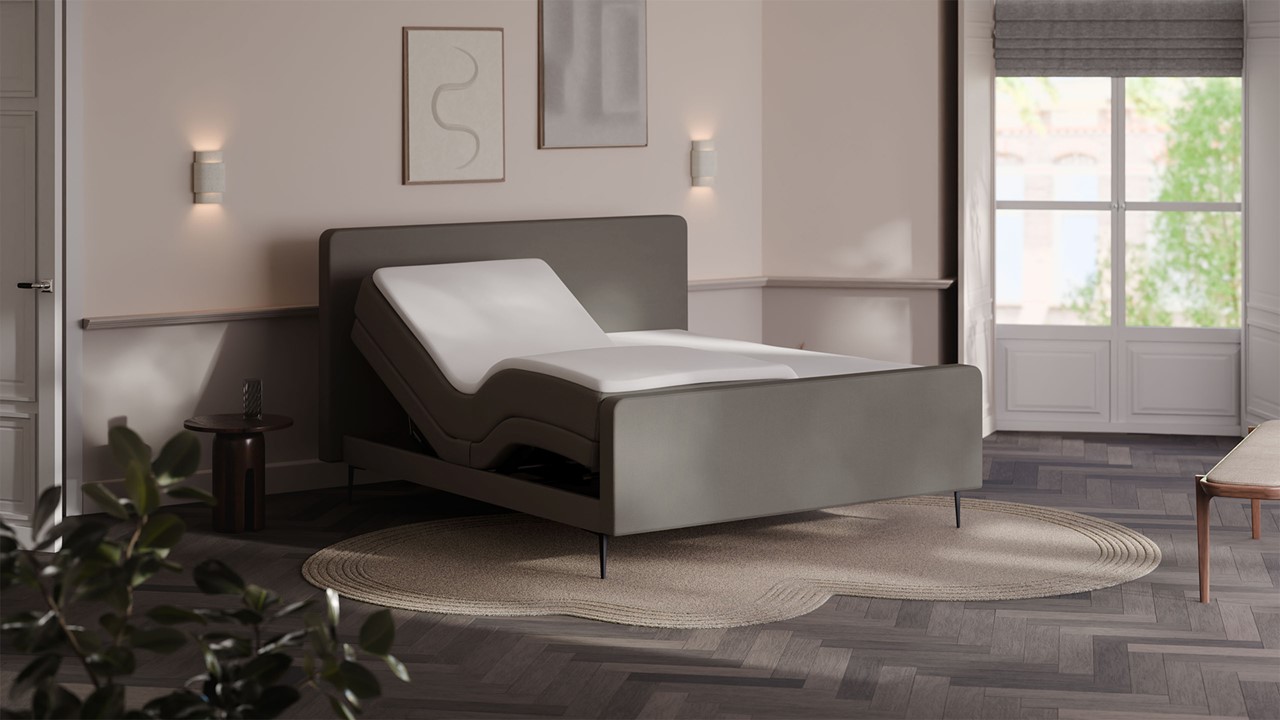 Elektrische boxspring Glade - Soft suede liver
