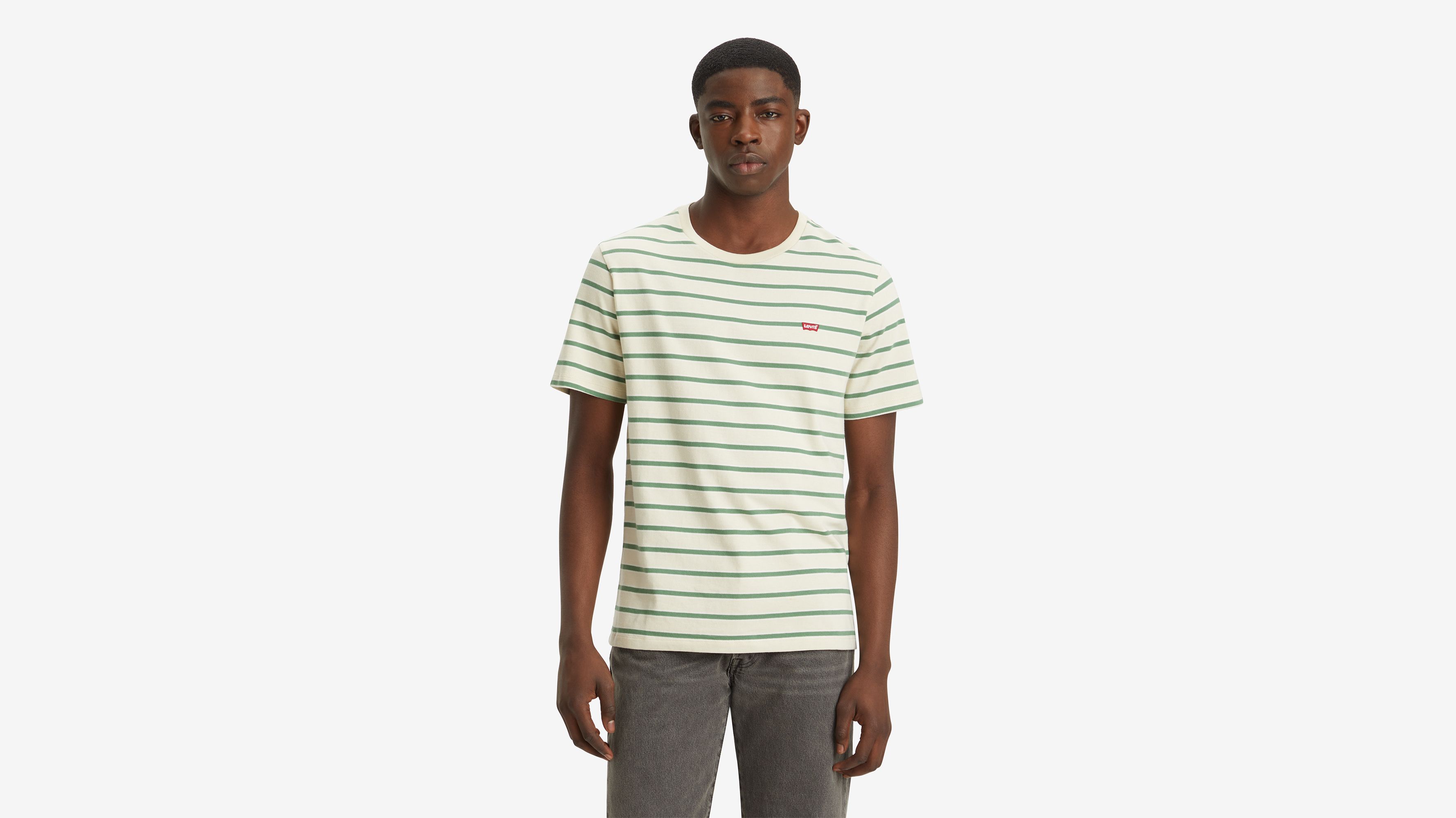 T-shirt Original Housemark - Avery Stripe Fog Jersey - Bleu