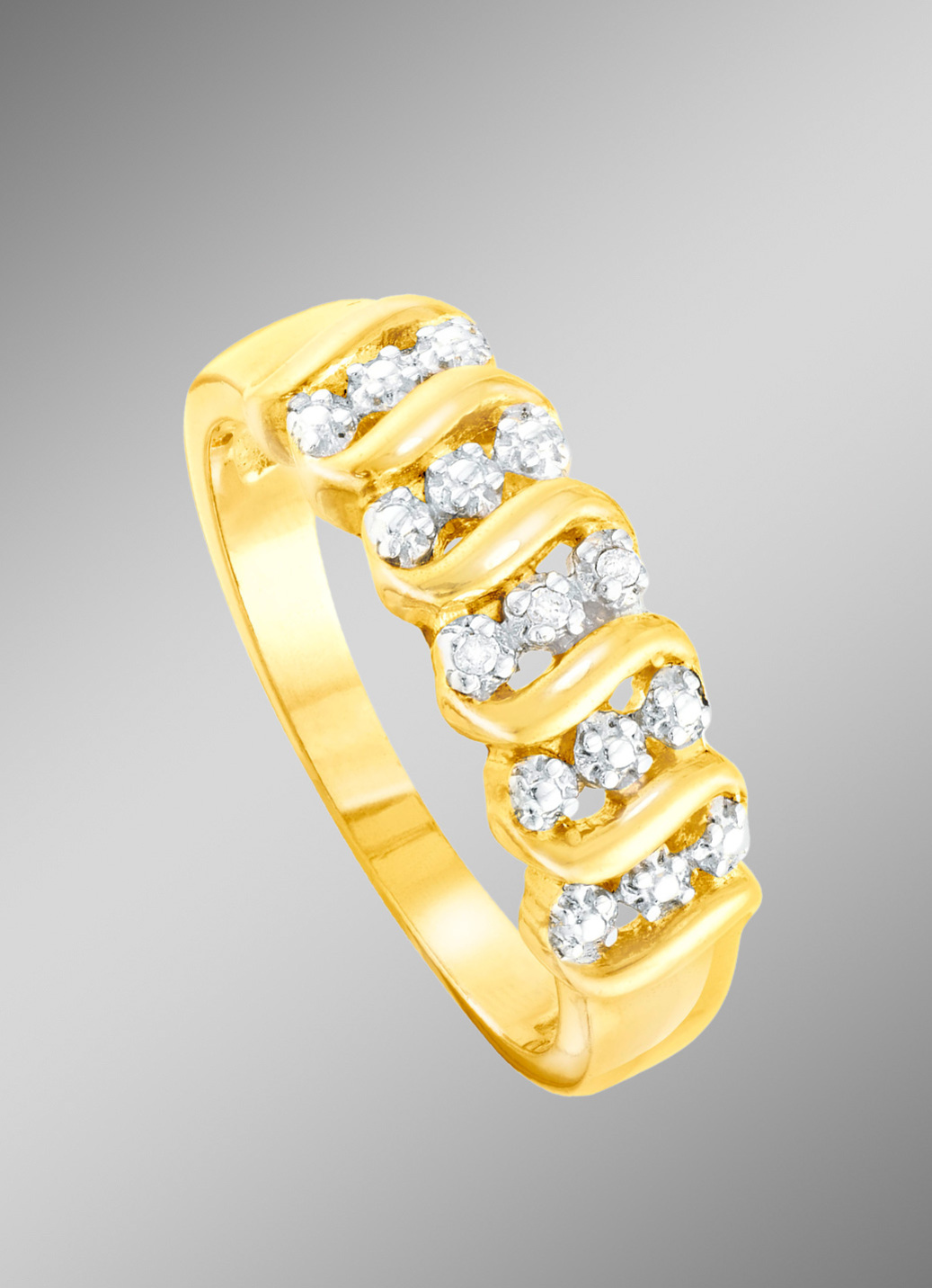 Toller Damenring mit 3 Diamanten