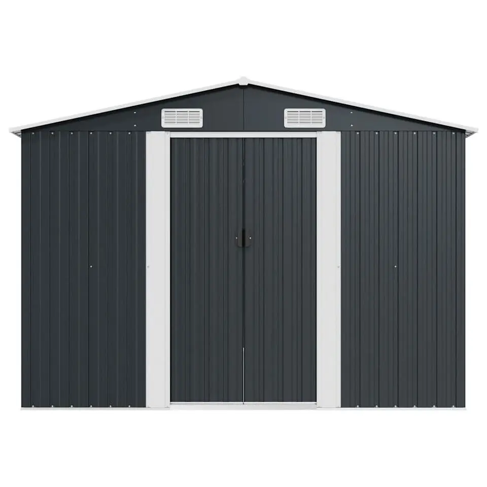 vidaXL - Tuinschuur - Antraciet - Staal