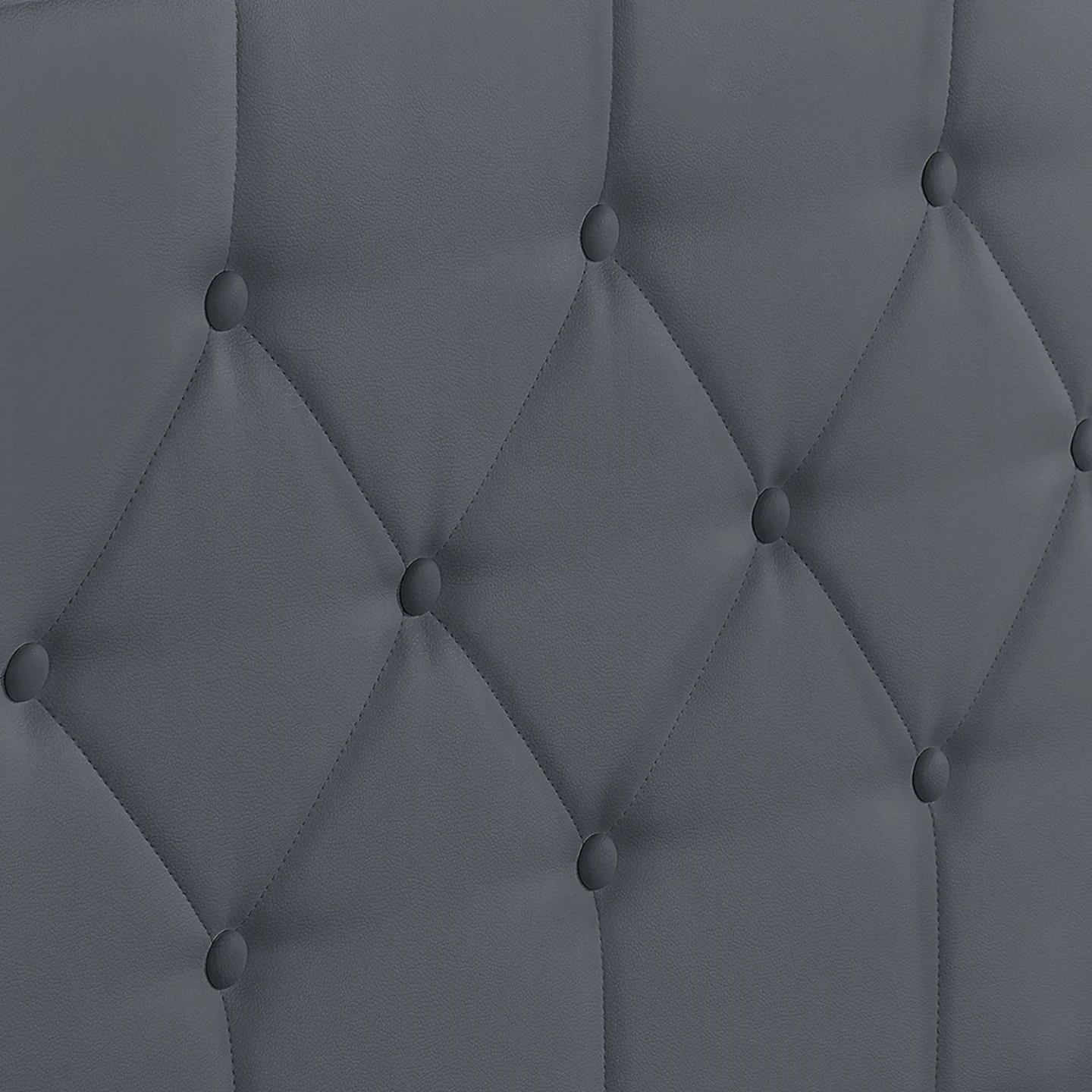 Lit coffre double AUSTIN avec tête de lit et sommier 140 x 190 cm PVC gris