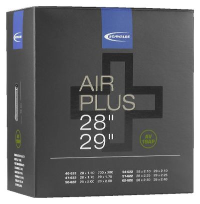 Chambre à Air Schwalbe Air Plus 28''/29'' AV19 Valve Shrader 40mm