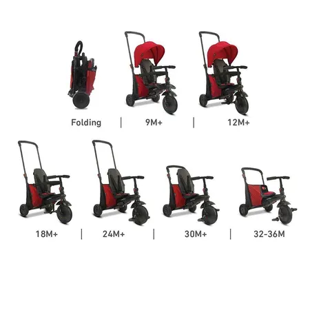 smarTrike 7-in-1 SmartFold 400, rot