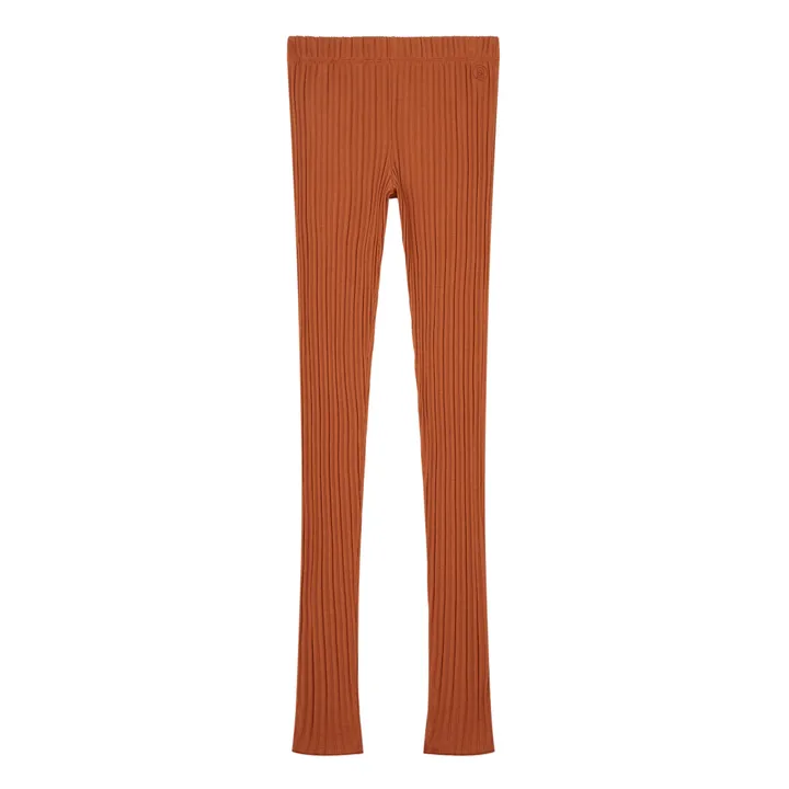SMALLABLE BASICS Legging Femme Côtelé Coton Bio | Noisette