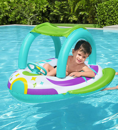 Bestway Schwimmmatratze m. Schirm - 107 x 112 cm - Space Splash