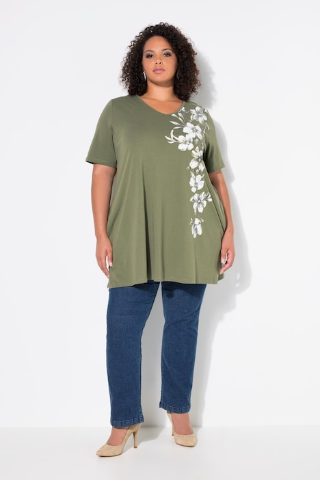 Longshirt, A-Linie, Motivdruck
