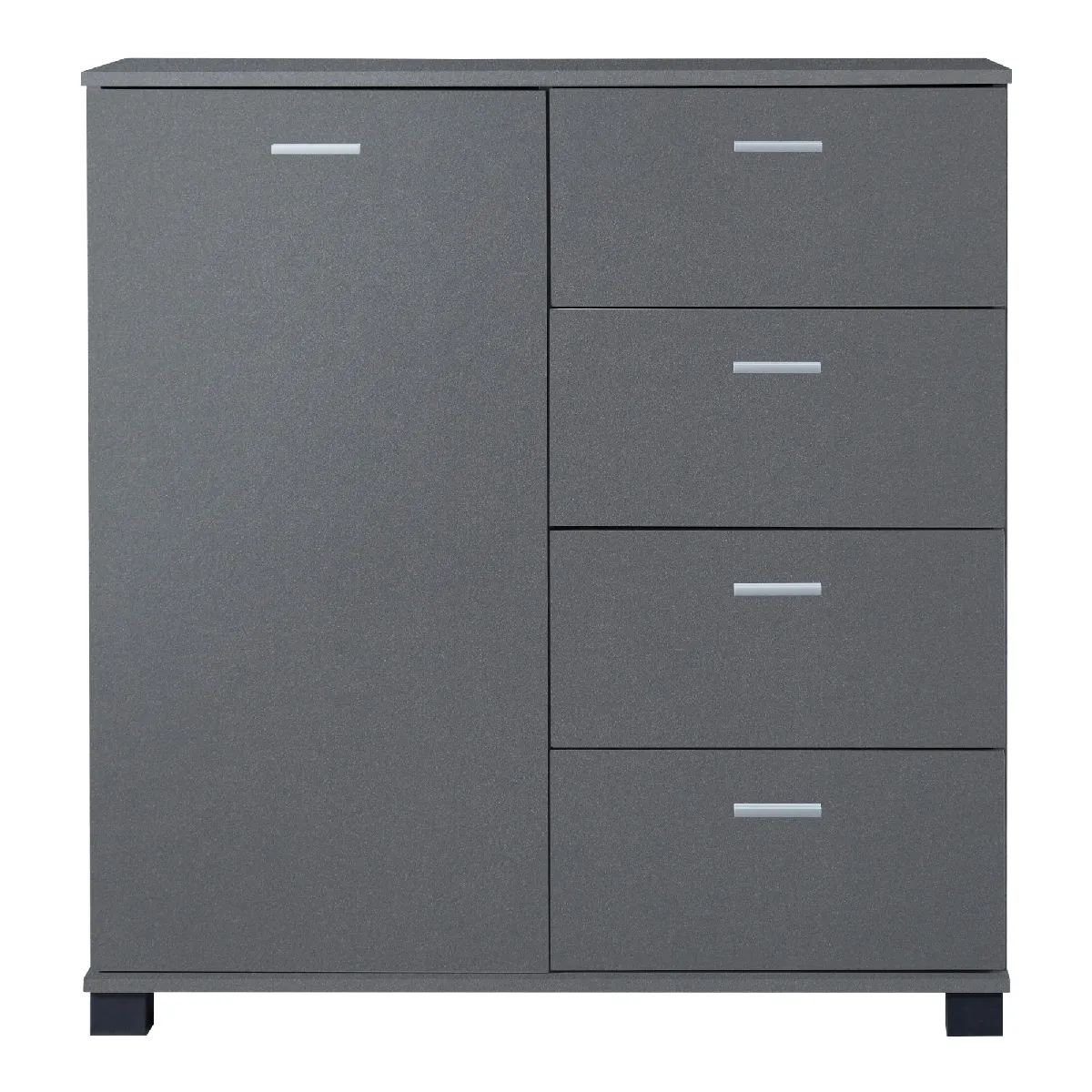 Helloshop26 Meuble à Chaussures avec 4 Tiroirs - Gris Foncé