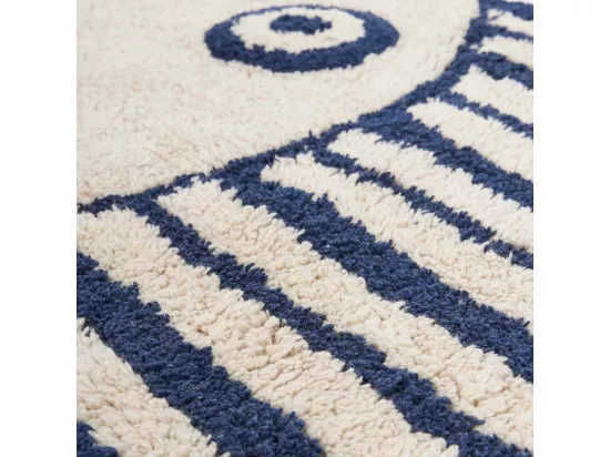 Tapis de bain en coton poisson 91 x 44 cm