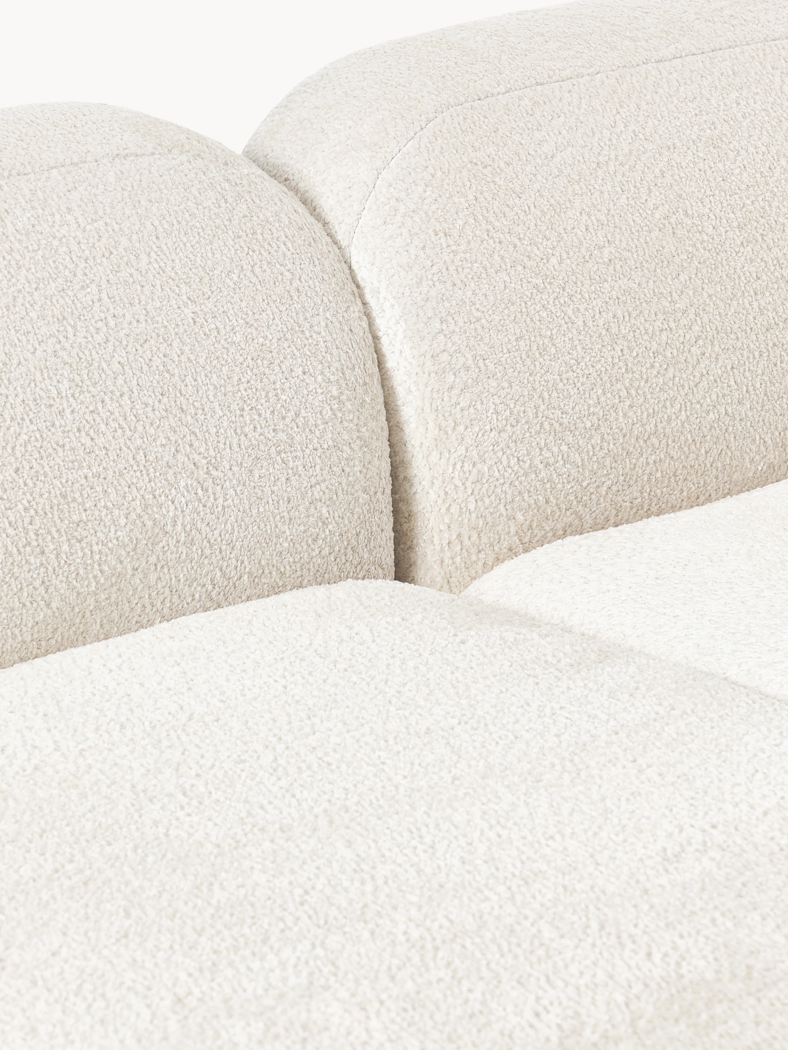XL modulaire teddy bouclé hoekbank Wolke (4-zits) met chaise longue