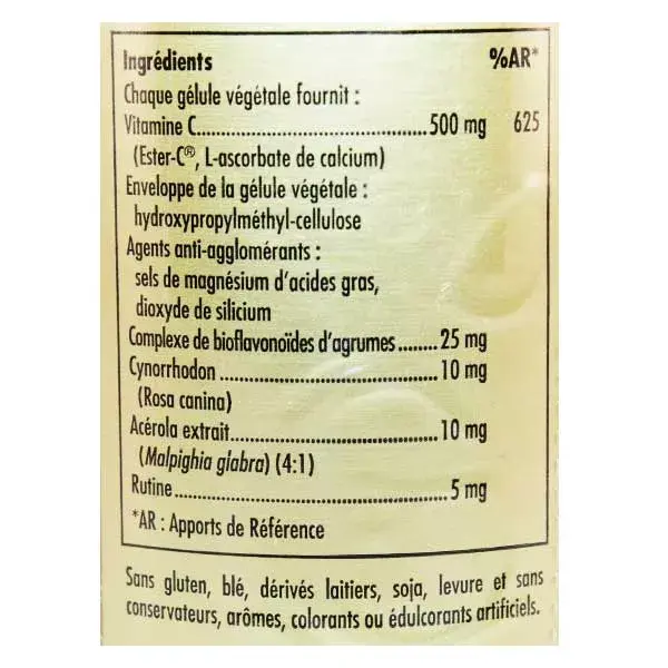 Solgar Ester-C Plus 500, caixa com 50 cápsulas vegetais.
